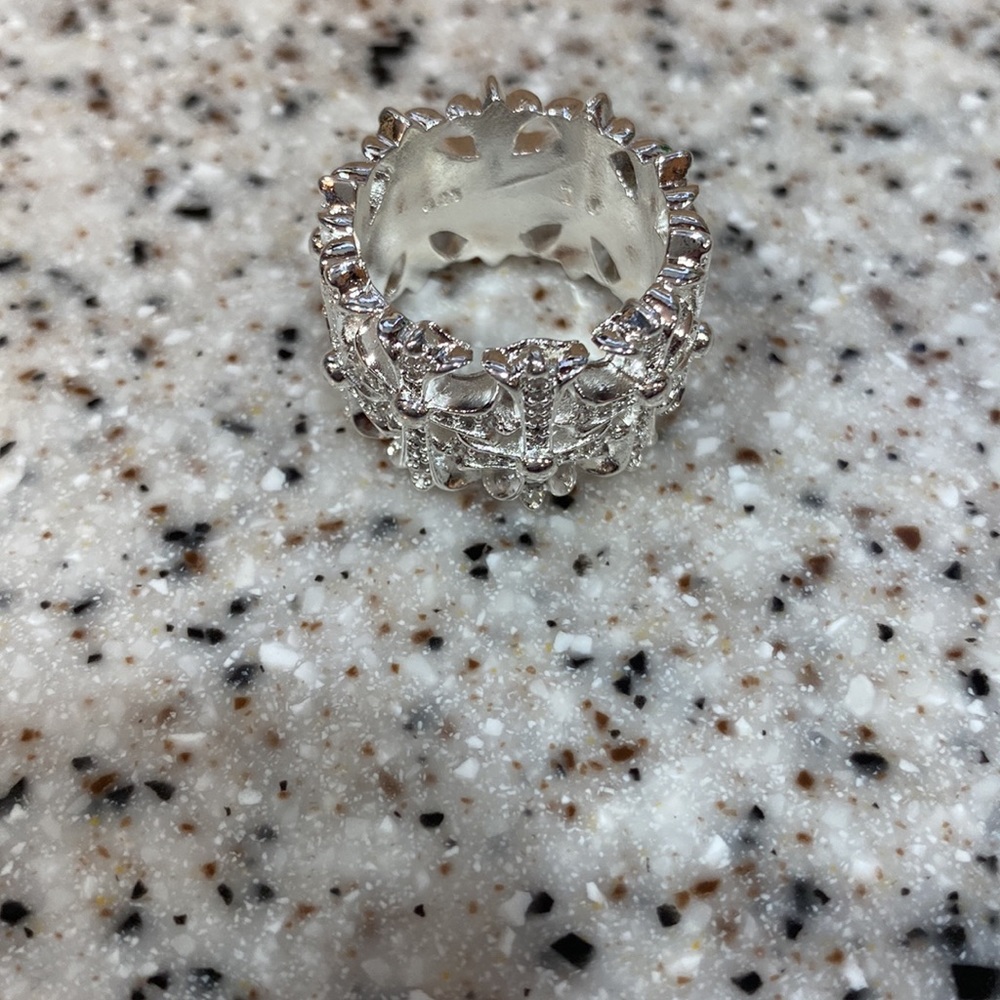 Silver Cross Ring - image 4